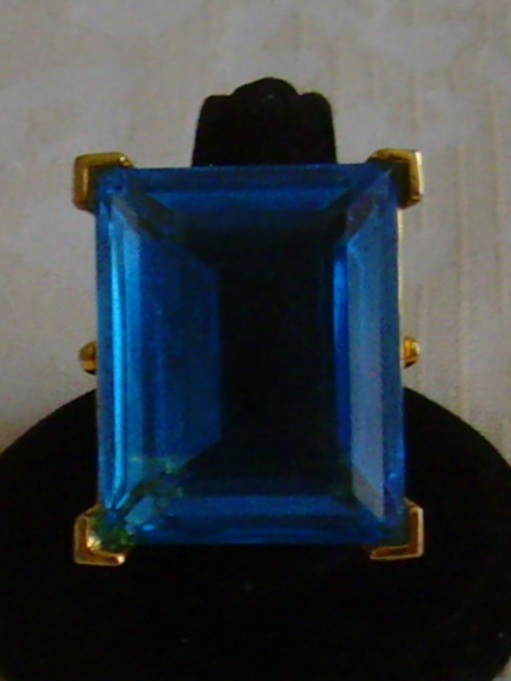 Kenneth J Lane (KJL) RARE Vintage Faux Blue Stone Ring (7) - Picture 8 of 11